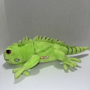 Zoo Friends Iguana Lizard Reptil eplush 23" long Green  Stuffed Animal w pouch